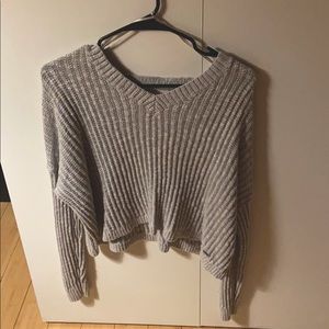 Grey Crop Hollister Sweater